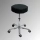 Krómozott gázliftes forgószék, görgőkkel, műbőr ülés, ülésmagasság 540-720 mm, fekete