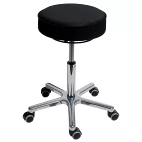   Xl méretű forgószék, teherbírás akár 180 kg, görgőkkel, fekete műbőr ülés, ülésmagasság 560-740 mm