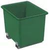 Grp szögletes tartály, targoncazsebek nélkül, űrtartalom 100 l, hxszxm felső külső/belső méret 880/800x580/500x290/280 mm, zöld színű