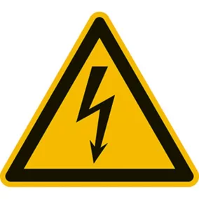   Figyelmeztető jel, veszélyes elektromos feszültségre figyelmeztet, alumínium, 50 mm