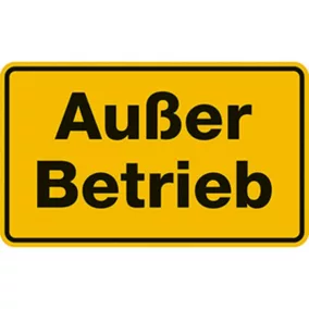   Információs tábla, üzemen kívül, alumínium, 200x120 mm