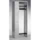 5 fős ruhafogas rendszer, 1x5 rekesz, rekesz szélessége (belső) 190 mm, széxméxma 740x480x1950 mm, ral 7035