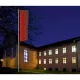 Led-rgb zászlórúd belső emelővel és forgó gémmel, beleértve padlóbillentő konzol d.100 mm, padló feletti magasság 6 m