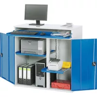 Számítógépszekrény középső fallal