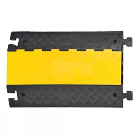   3 csatornás kábelhíd, fekete-sárga színű, kemény gumi keverékből, fedéllel hxszxm 960x600x75 mm