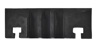 Végdarab horony, fekete színű, keménygumi keverék, hxszxm 283x600x75 mm