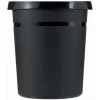 Műanyag papírkosár, űrtartalom 18 l, átmérő x magasság 260 x 310 mm, fekete, 5 darabos csomag