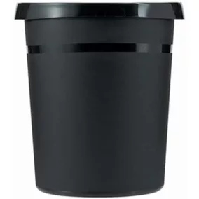   Műanyag papírkosár, űrtartalom 18 l, átmérő x magasság 260 x 310 mm, fekete, 5 darabos csomag