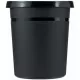 Műanyag papírkosár, űrtartalom 18 l, átmérő x magasság 260 x 310 mm, fekete, 5 darabos csomag