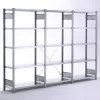 Csavarmentes polcrendszer, horganyzott, alsó rész, 5 polc, horganyzott, polcterhelés 250 kg, széxméxma 875x300x2000 mm