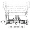 Billenőtároló pe, térfogata 0,75 köbméter, hxszxm 1560x1150x925 mm, teherbírás 250 kg, kerékgarnitúrával, kék színű
