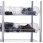   Apróalkatrész polc drótkosarakkal, alsó rész, széxméxma 1005x500x2000 mm, 4 szint drótkosarakkal, 2 szint farostlemez polcokkal, polcterhelés 250 kg