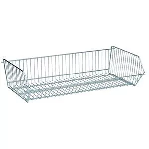 Apróalkatrész polc drótkosarakkal, alsó rész, széxméxma 1005x500x2000 mm, 4 szint drótkosarakkal, 2 szint farostlemez polcokkal, polcterhelés 250 kg