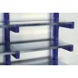   Konzolos állványrendszer polcokkal, egyoldalas, 6 szint, hasznos mélység 500 mm, teherbírás 3750 kg, széxméxma 3000x620x2500 mm