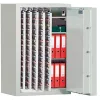 Kulcsszéf, b + s2 biztonsági szint, 30 perc. tűzálló, 1200 akasztó, 3 polc, széxméxma 836x700x1006 mm, ral 7035 világosszürke
