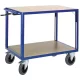 Asztalkocsi 2 rakodófelülettel (mdf), magasságállítható, mobil, széxméxma 1160x700x980-1280 mm, ral 5010
