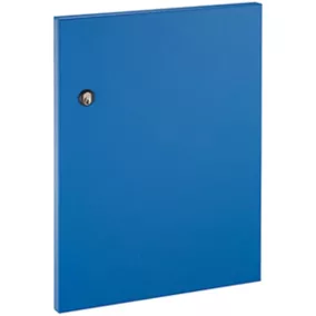   Dupla ajtó jobbra nyíló, acéllemez, magasság 450 mm, szélesség x mélység 564x725 mm, ral 5012, cilinderzárral