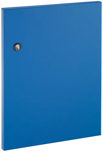 Dupla ajtó jobbra nyíló, acéllemez, magasság 450 mm, szélesség x mélység 564x725 mm, ral 5012, cilinderzárral