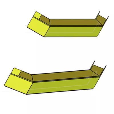 Ütközésvédő korlát, kereszttartó hossza 500 mm, magasság 120 mm, sárga