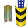 Első ütközésvédő készlet, frontális védelem, szélesség 100 mm, magasság 400 mm, csavarokkal, konzolokkal és rögzítőanyagokkal együtt, sárga/fekete
