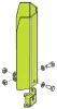Első ütközésvédő készlet, frontális védelem, szélesség 100 mm, magasság 400 mm, csavarokkal, konzolokkal és rögzítőanyagokkal együtt, sárga/fekete