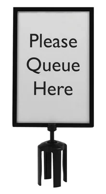 Táblatartó, oszlopra rögzíthető, fekete fémkeret akrilüveggel, din a4 álló formátum