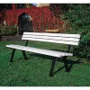 Pad öntöttvas lábakkal és fa erősítésű pvc lécekkel, fa maggal, szé x mé (ülésmélység) x ma 2000x370x780 mm, fehér