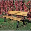 Pad öntöttvas lábakkal és fa erősítésű pvc lécekkel, fa maggal, szé x mé (ülésmélység) x ma 2000x370x780 mm, fehér