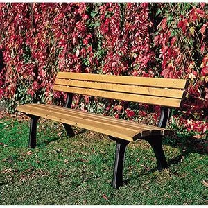 Pad öntöttvas lábakkal és fa erősítésű pvc lécekkel, fa maggal, szé x mé (ülésmélység) x ma 2000x370x780 mm, fehér