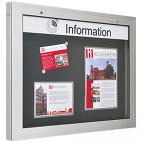   Kantline bemutató, din a0 sz x m x ma 1380x75x1025 mm, edzett üveg, lefelé nyíló, antracit hátlap, 10 mágnessel + 1 zsebbel