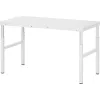 Alap munkaasztal, szé x mé 700x500 mm, manuálisan állítható magasság 650-1000 mm, fehér melamingyantás asztallap, ral 7035