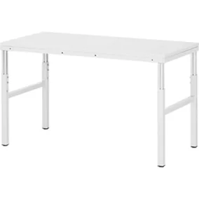   Alap munkaasztal, szé x mé 700x500 mm, manuálisan állítható magasság 650-1000 mm, fehér melamingyantás asztallap, ral 7035
