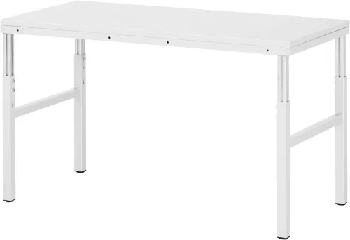 Alap munkaasztal, szé x mé 700x500 mm, manuálisan állítható magasság 650-1000 mm, fehér melamingyantás asztallap, ral 7035