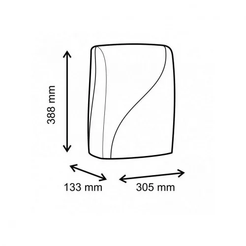 Lucart Identity V hajtogatott kéztörlő adagoló fehér ABS