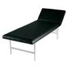 Csőacélból készült pihenőszobai nyugágy, fekvőfelület hxszxm 2000x700x500 mm, fekete