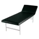 Csőacélból készült pihenőszobai nyugágy, fekvőfelület hxszxm 2000x700x500 mm, fekete
