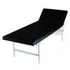 Csőacélból készült pihenőszobai nyugágy, fekvőfelület hxszxm 2000x700x500 mm, fekete