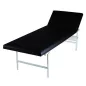   Csőacélból készült pihenőszobai nyugágy, fekvőfelület hxszxm 2000x700x500 mm, fekete