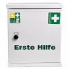 Elsősegély szekrény, 1 polccal, fehér színű, din 13157 szabvány szerinti töltettel