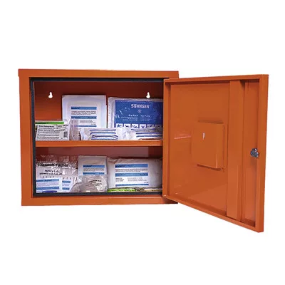 Elsősegélyszekrény din 13157 szabvány szerinti térfogattal, széxméxma 490x200x420 mm