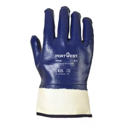 Csuklóig mártott nitril kesztyű