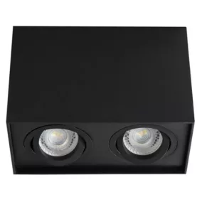 Avide GU10 Lámpatest Négyzetes Fekete Dönthető Dupla