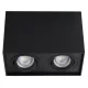 Avide GU10 Lámpatest Négyzetes Fekete Dönthető Dupla