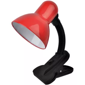 Avide Basic Asztali Lámpa Csíptethető Piros Max 60W