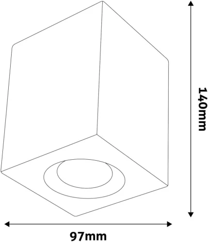 Avide GU10 Lámpatest Négyzetes Fekete-Arany