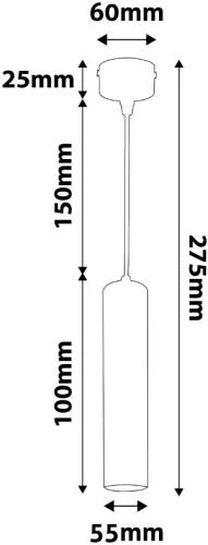Avide Függeszték GU10 Lámpatest Kerek Fekete 100mm