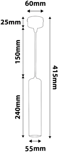 Avide Függeszték GU10 Lámpatest Kerek Fehér 240mm