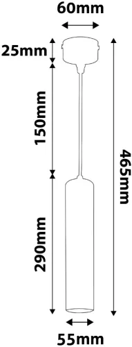Avide Függeszték GU10 Lámpatest Kerek Fekete 290mm