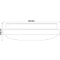   Avide LED Mennyezeti Lámpa Pandora (Alu) 18W 330*100mm CW 6400K