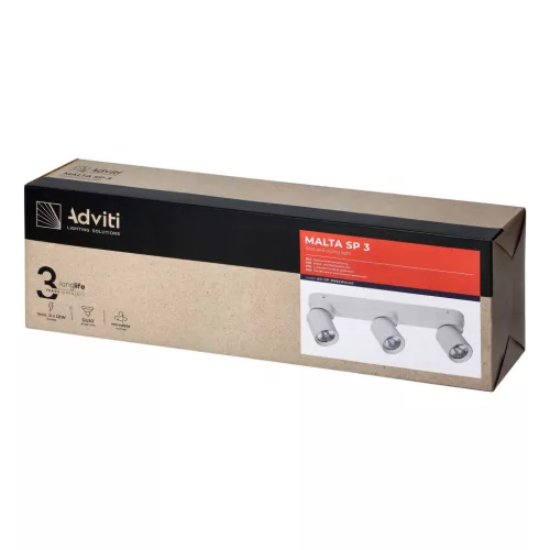 Adviti spot lámpa fali és mennyezeti fehér 3x GU10  málta